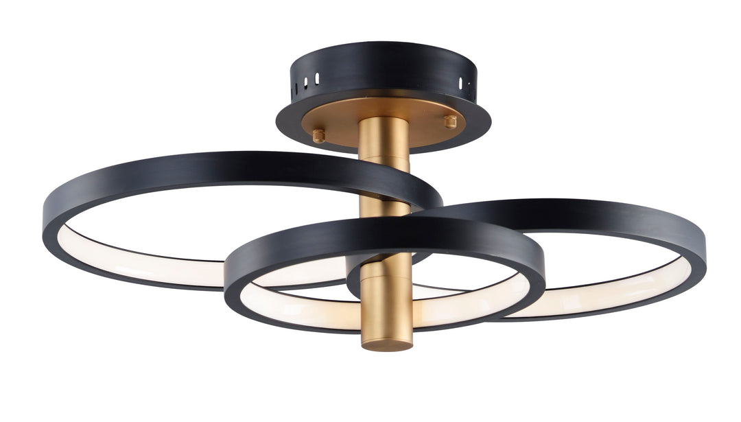 Hoopla-Semi-Flush Mount Ceiling Semi Flush Mounts ET2 26x15.75x11.5 Black / Gold 