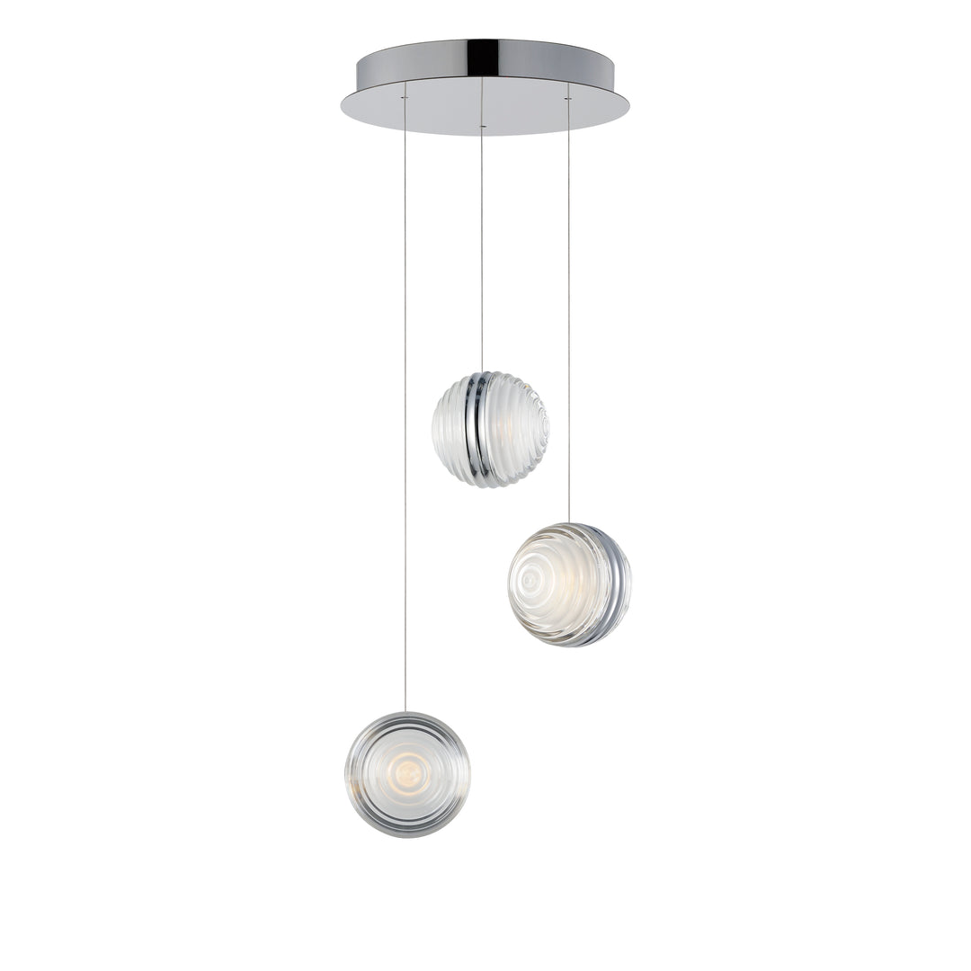 Pulse-Multi-Light Pendant Pendants ET2 11.75x11.75x4.75 Polished Chrome 