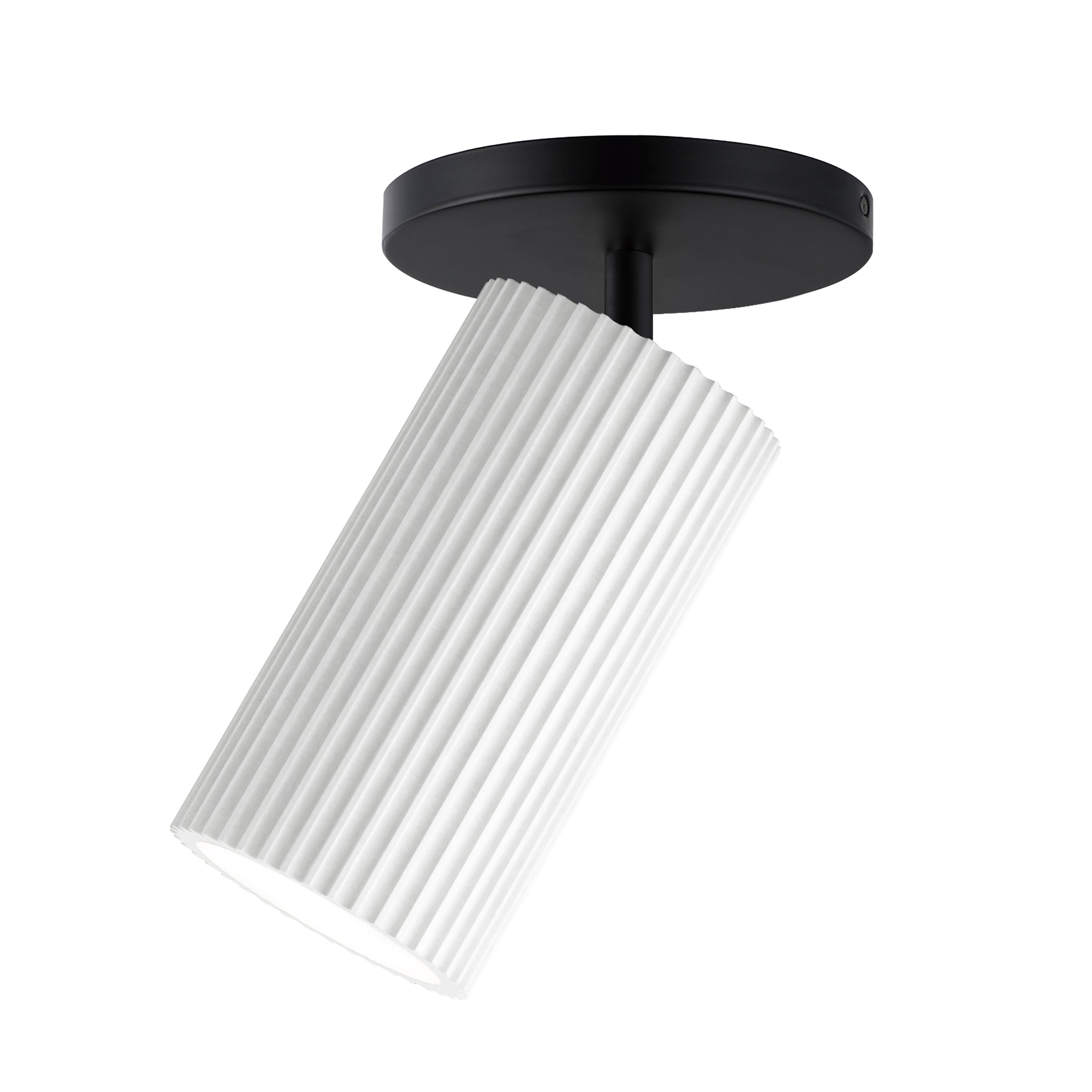 Pleat-Wall Sconce Wall Light Fixtures ET2 3.25x3.25x6 White / Black 