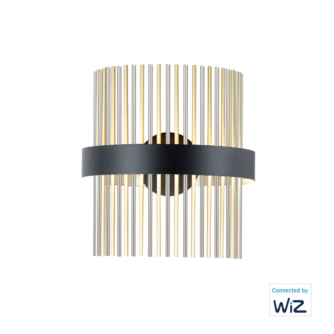 Chimes WiZ-Wall Sconce Wall Sconces ET2 14x7x15 Black / Satin Nickel / Satin Brass 