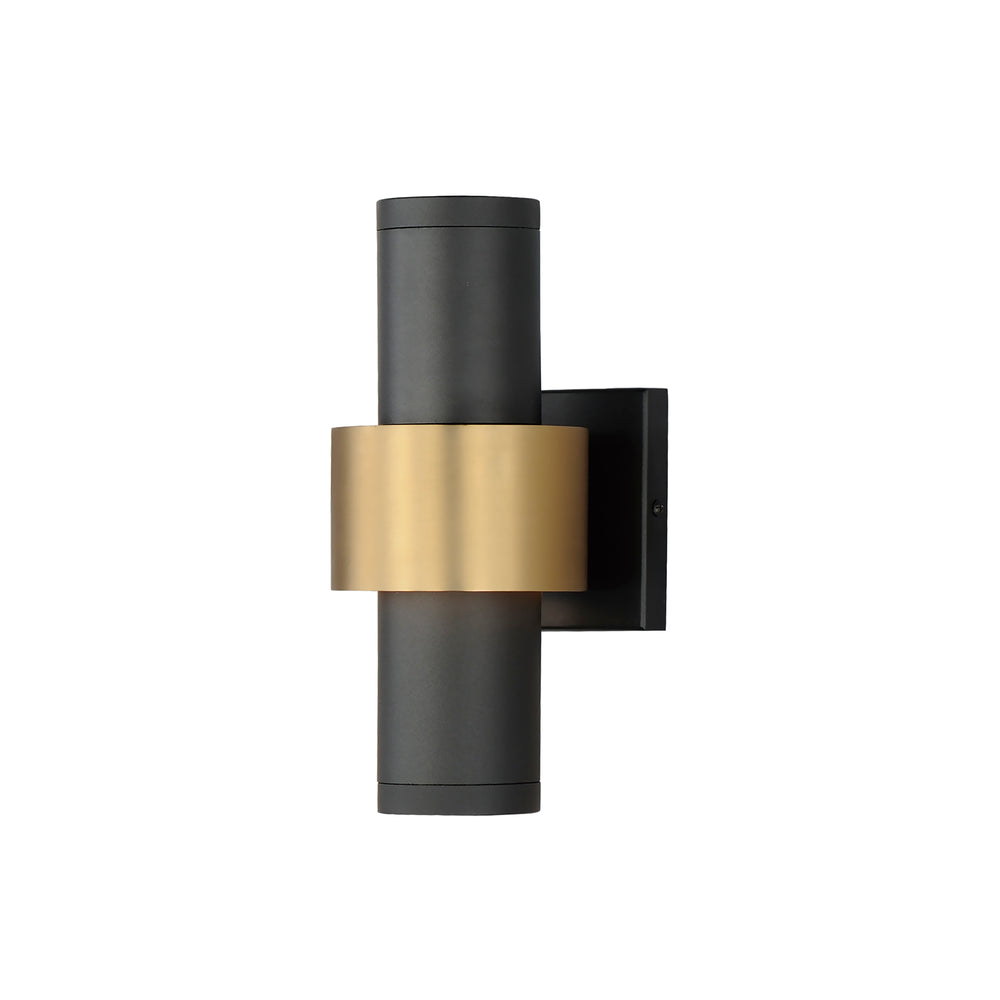 Reveal Outdoor-Outdoor Wall Mount Outdoor Wall Lights ET2 x5x12 Black / Gold 