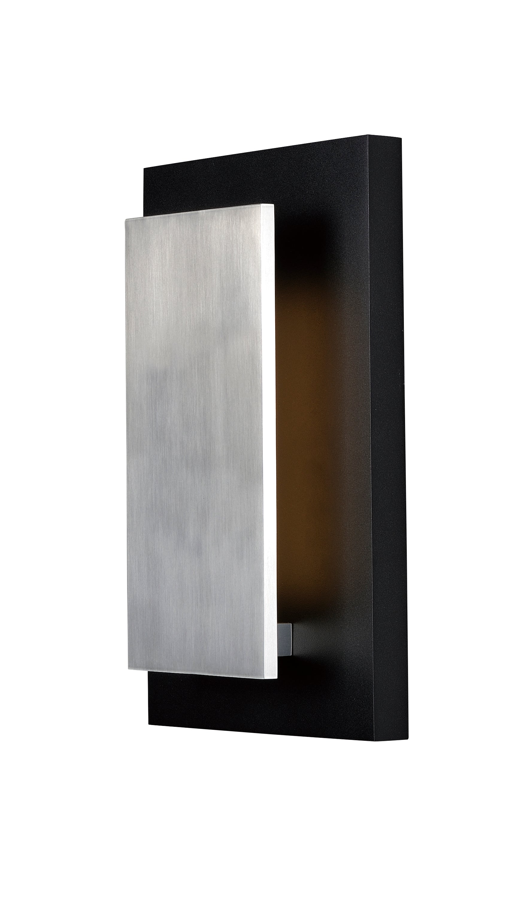 Alumilux Piso-Wall Sconce Wall Light Fixtures ET2 x9.75x14 Black / Satin Aluminum 