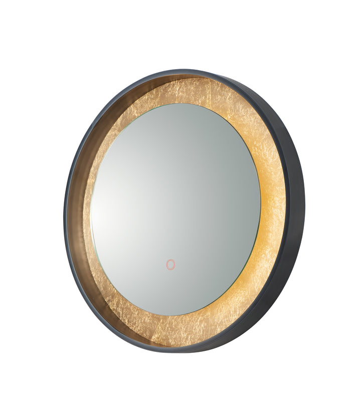 Floating-LED Mirror LED Vanity Mirrors ET2 23.5x23.5x23.5 Gold Leaf / Black 