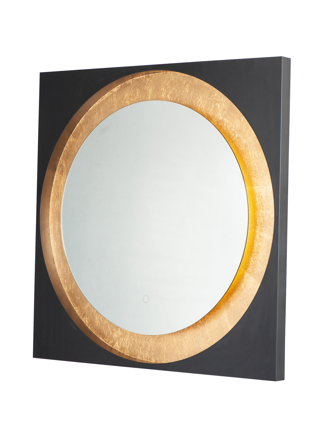 Floating-LED Mirror LED Vanity Mirrors ET2 31.5x31.5x31.5 Gold Leaf / Black 