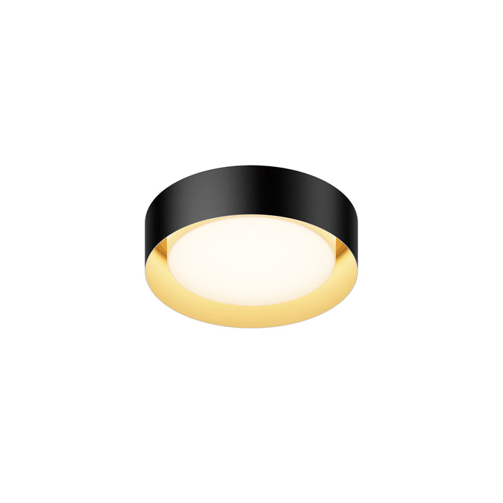 Echo-Flush Mount Ceiling Flush Mounts ET2 13x13x3.5 Black / Gold 