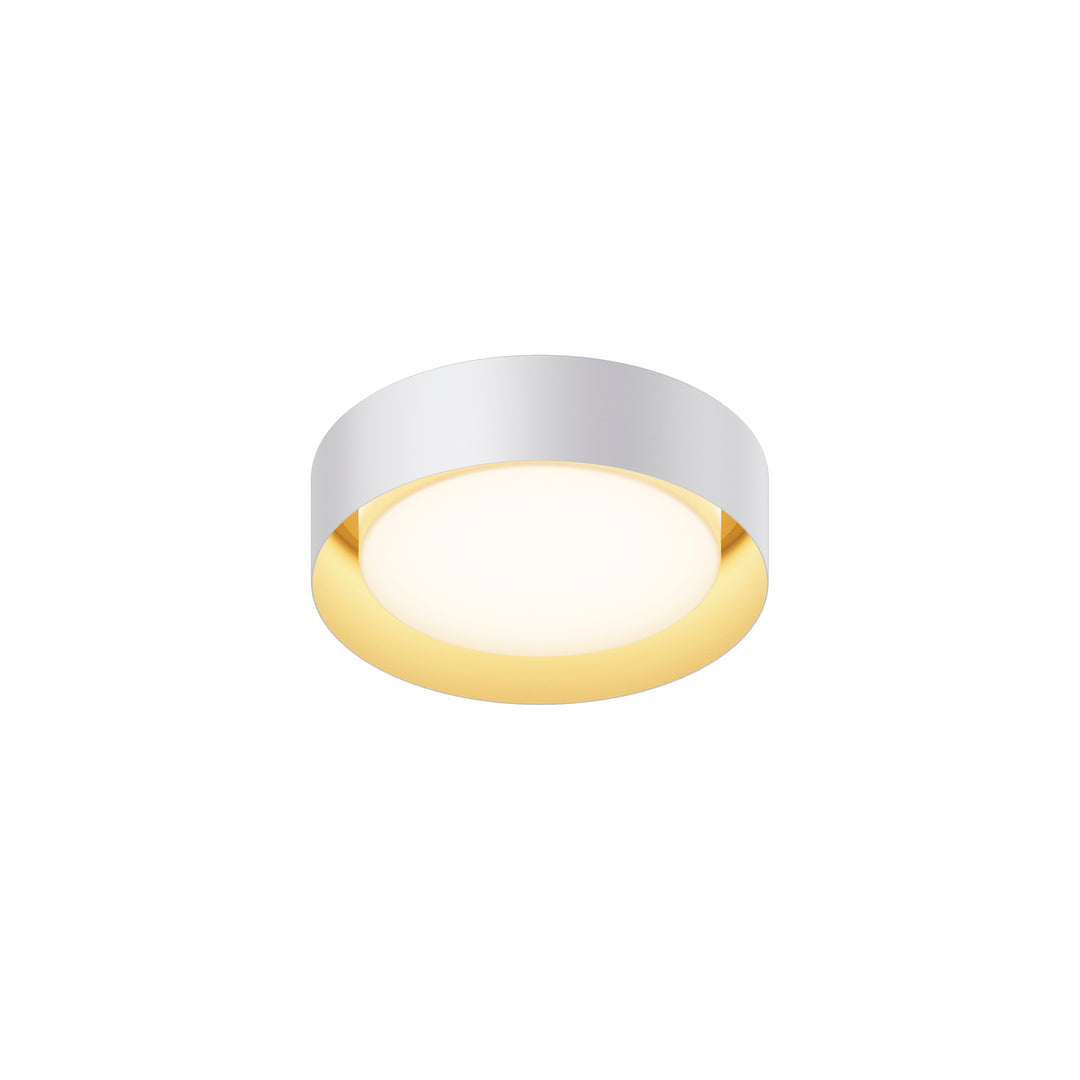 Echo-Flush Mount Ceiling Flush Mounts ET2 13x13x3.5 White/Gold 