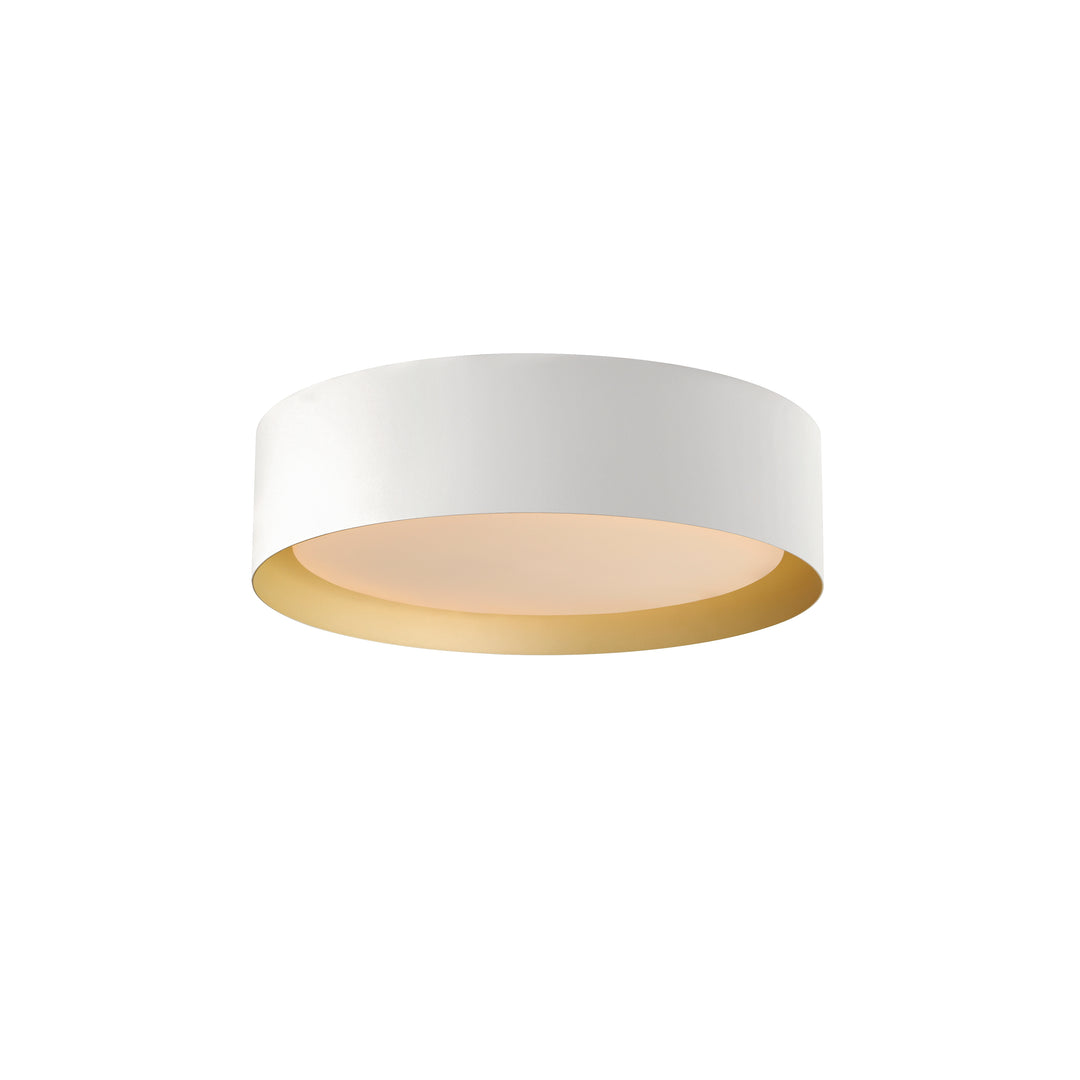 Echo-Flush Mount Ceiling Flush Mounts ET2 16x16x4.25 White/Gold 