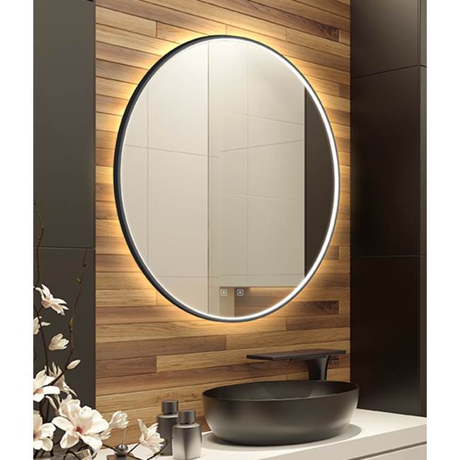 Electric Mirror Brilliance™ LED Lighted Mirror LED Vanity Mirrors Electric Mirror 30 Diameter x 2.09  