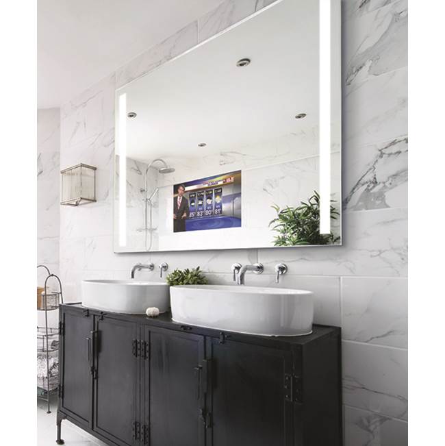 Electric Mirror Fusion™ LED Lighted Mirror TV LED Vanity Mirrors Electric Mirror 60 x 42 x 1.75 15.6" diagonal 