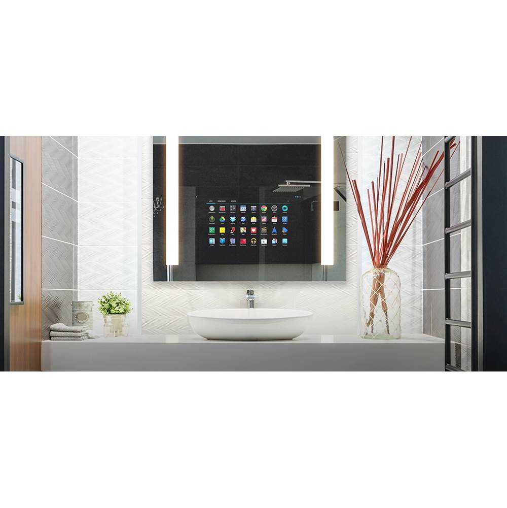 Electric Mirror Loft™ Mirror TV LED Vanity Mirrors Electric Mirror 40 x 40 x 1.75 15.6" diagonal 