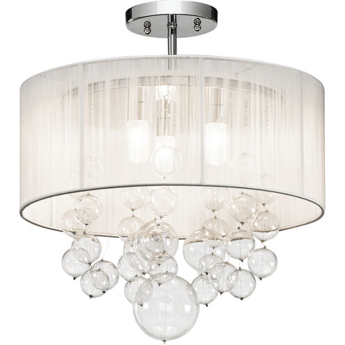 Elan Imbuia Ceiling Chrome Three Light Semi-Flush Mount