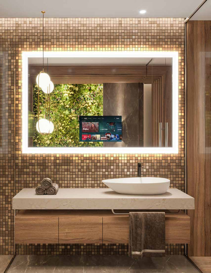 Electric Mirror Silhouette™ LED Lighted Mirror TV LED Vanity Mirrors Electric Mirror 36 x 42 x 1.75 15.6" diagonal 