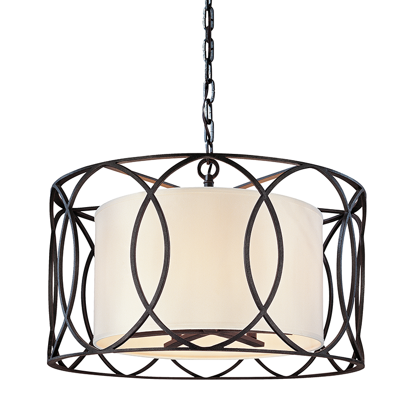 Troy Lighting Sausalito Chandelier Chandeliers Troy Lighting TEXTURED IRON 25x25x16.5 