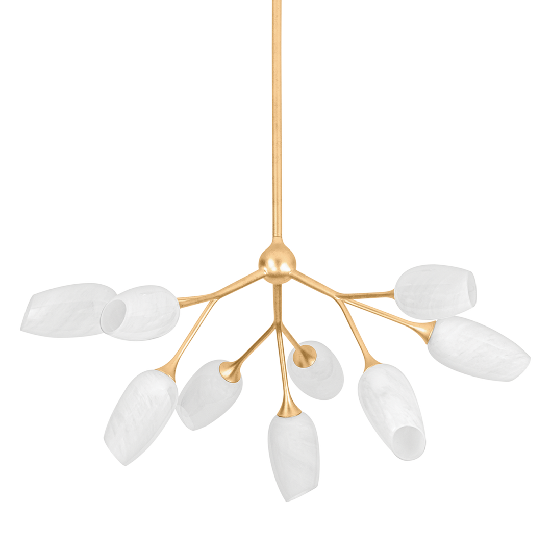 Troy Lighting Aldean Chandelier Chandeliers Troy Lighting Vintage Gold Leaf 34x34x15.25 