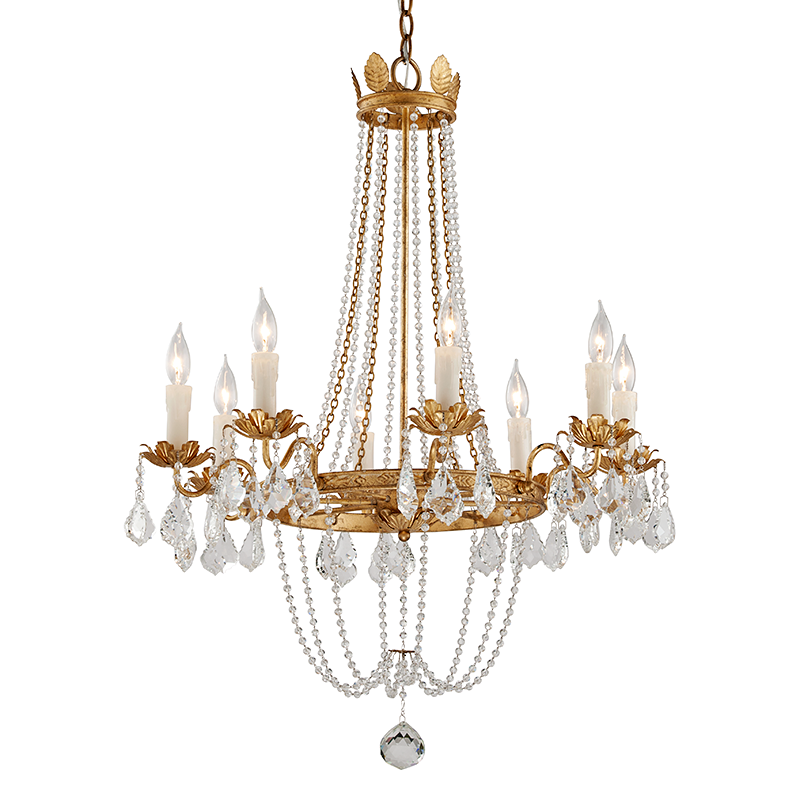 Troy Lighting Viola Chandelier Chandeliers Troy Lighting DISTRESSED GOLD LEAF 22.5x27.5x36.5 