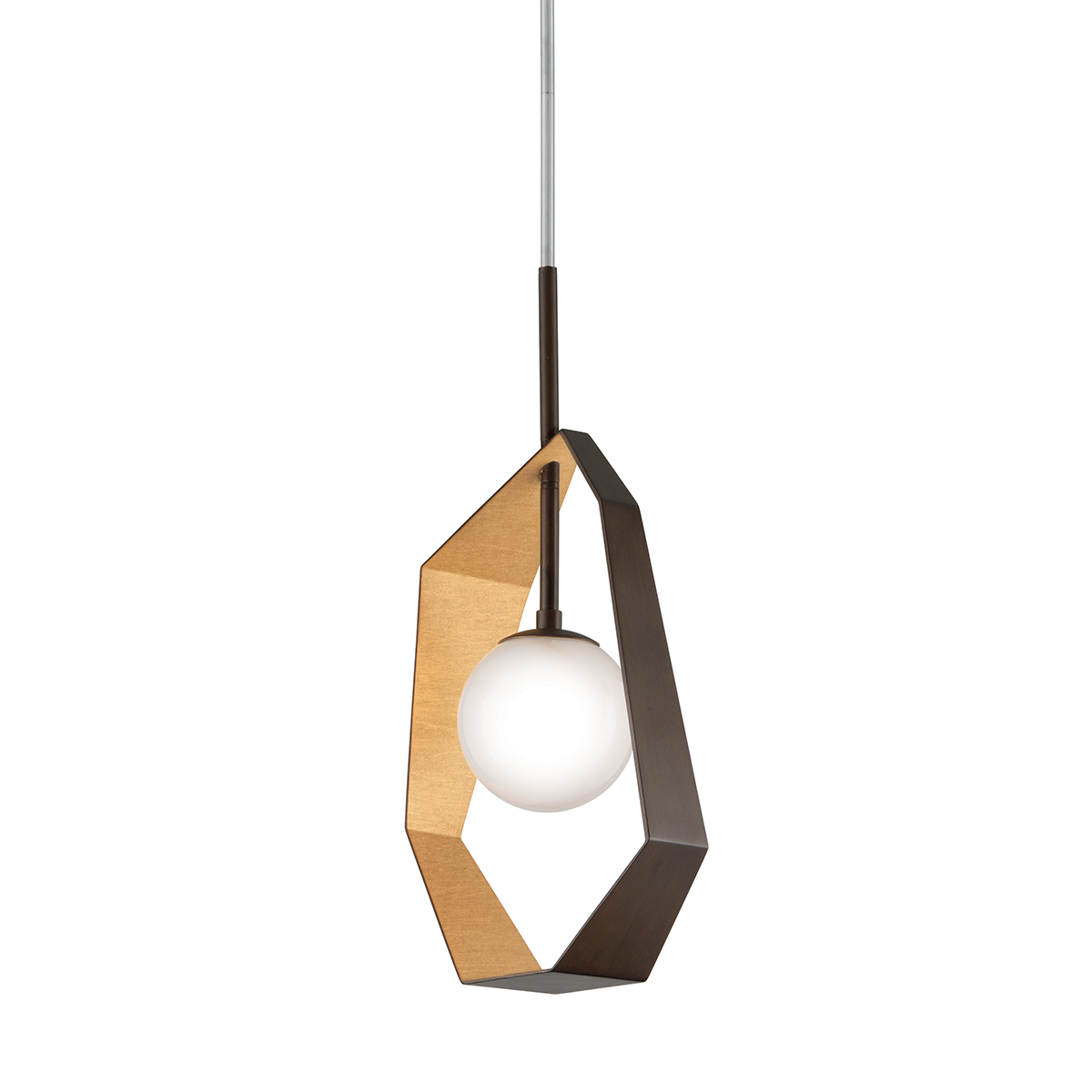 Troy Lighting Origami Pendant Pendant Troy Lighting BRONZE WITH GOLD LEAF 6x11.75x24 