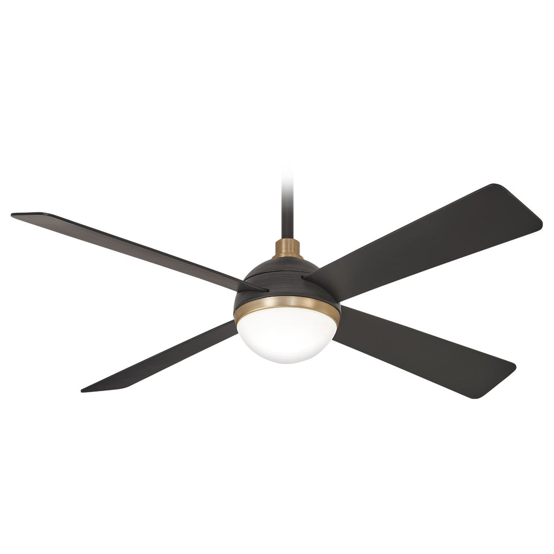 Minka-Aire Orb 54" LED Ceiling Fan Indoor Ceiling Fans Minka-Aire Brushed Carbon with Soft Brass  