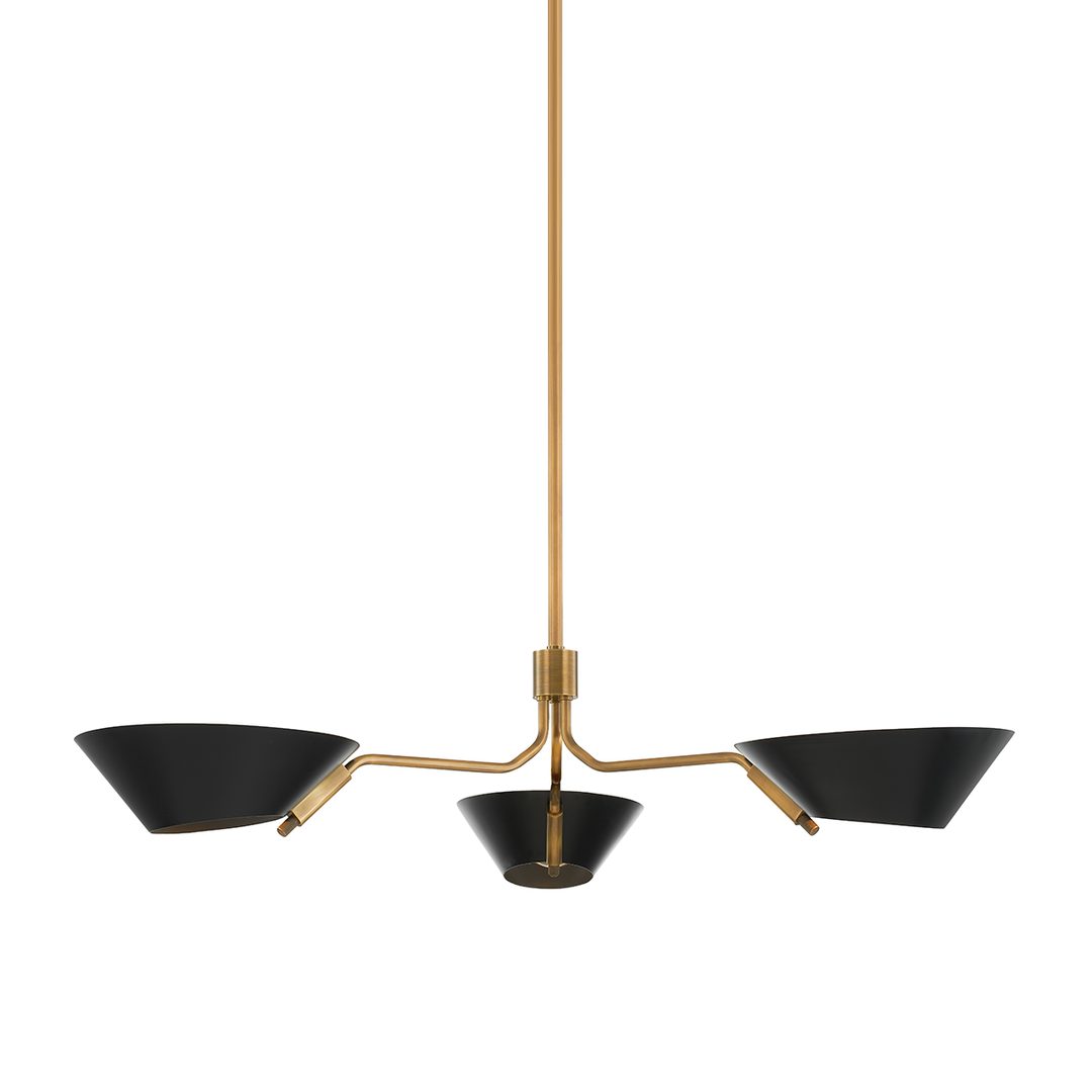 Troy Lighting Sacramento Chandelier Chandeliers Troy Lighting PATINA BRASS/SOFT BLACK 43x43x8.25 