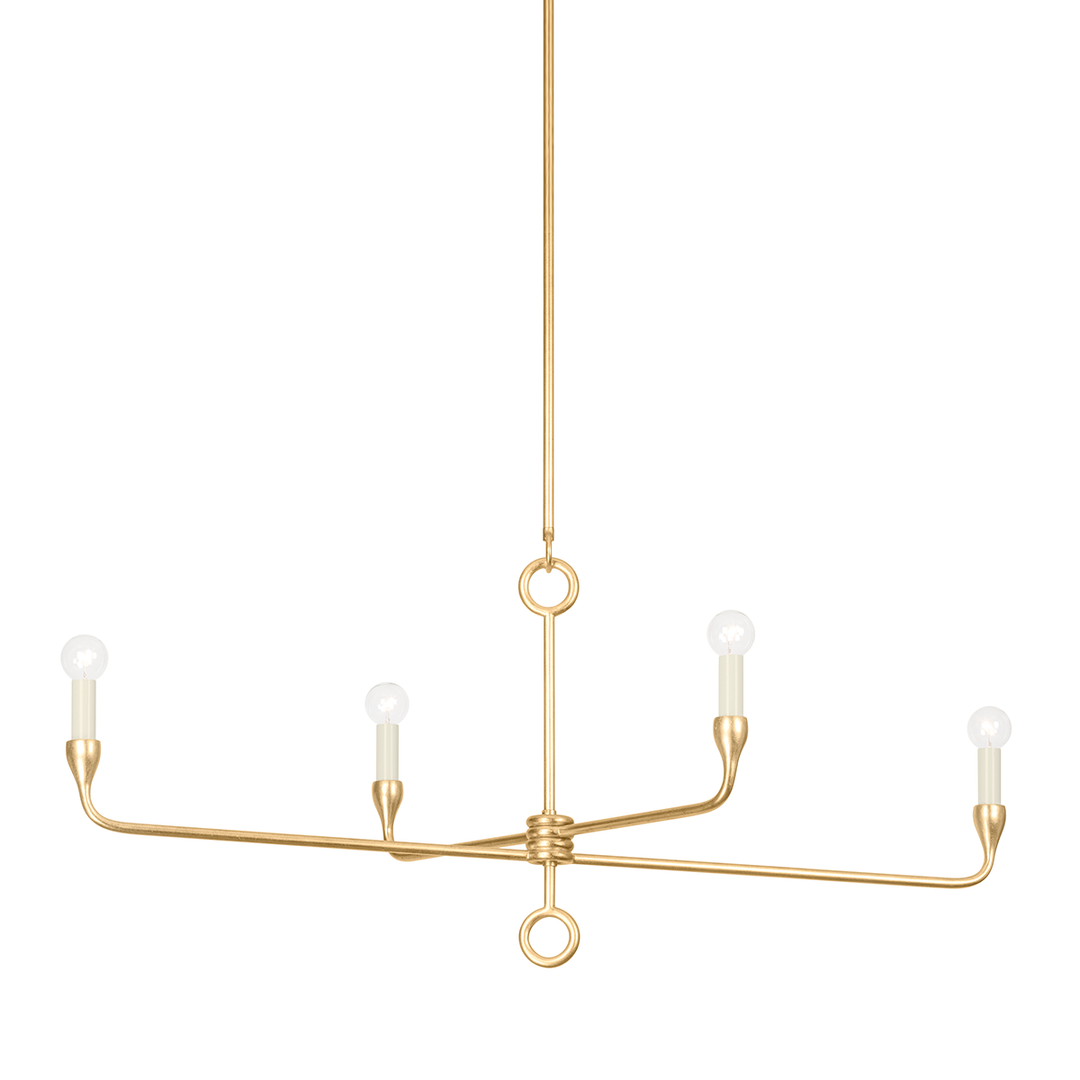 Troy Lighting ORSON Linear Linear Chandeliers Troy Lighting VINTAGE GOLD LEAF 44x2x18 