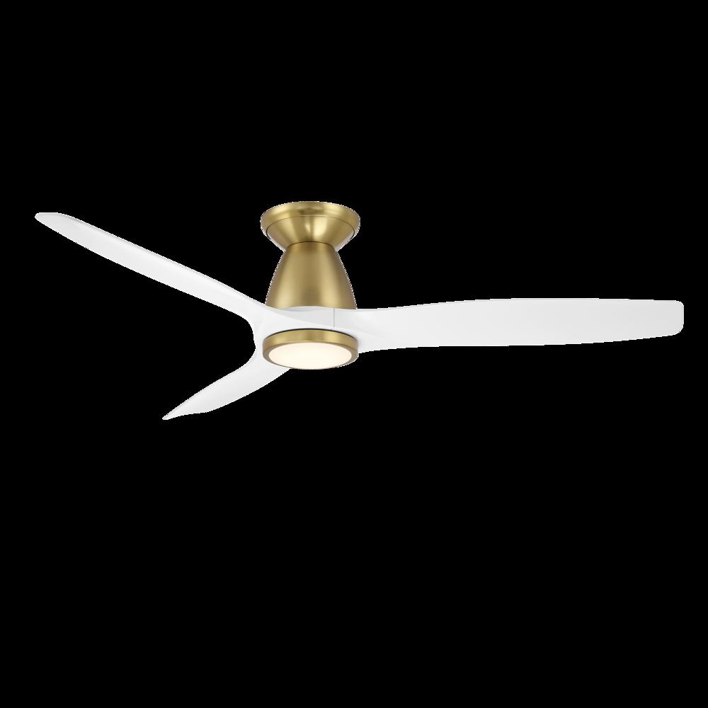 Modern Forms Fans | SKYLARK CEILING FAN FLUSH MT 54IN 2700K Brass|White | FH-W2202-54L27SBMW