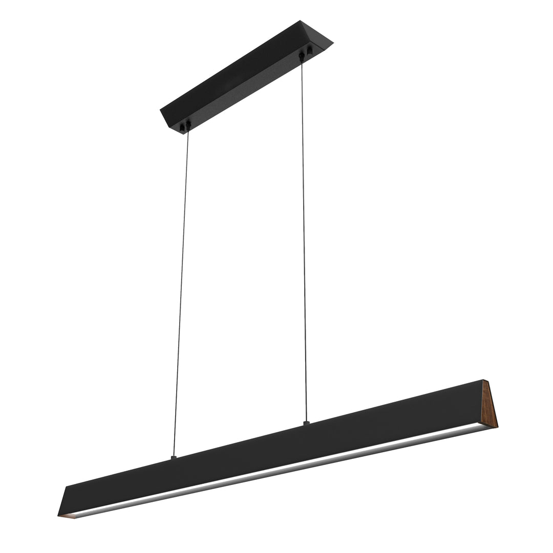 Blackjack Lighting Flair Pendant Pendants Blackjack Lighting 48" Matte Black / Walnut 