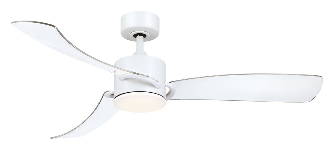 Fanimation SculptAire Indoor Ceiling Fans Fanimation Matte White Clear 