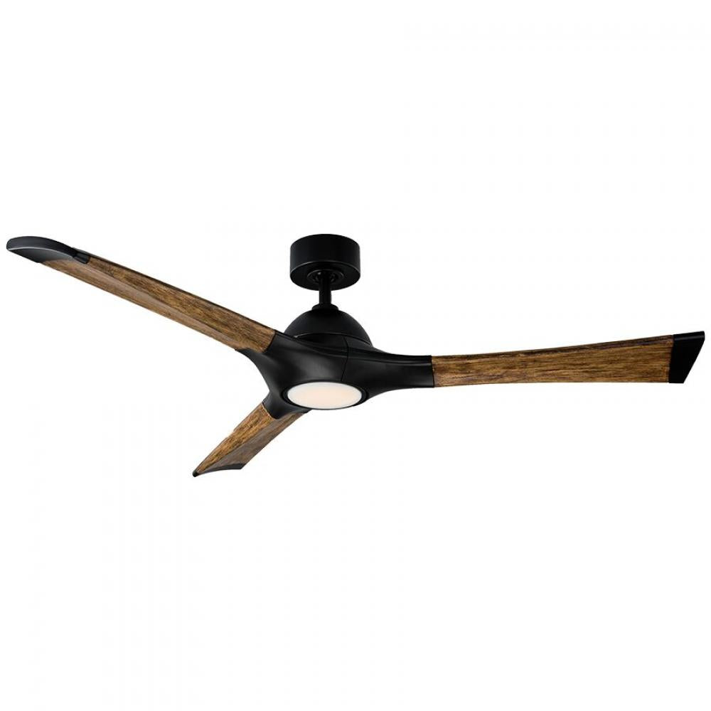 Modern Forms Fans | WOODY CEILING FAN 60IN Black | FR-W1814-60L-MB/DK