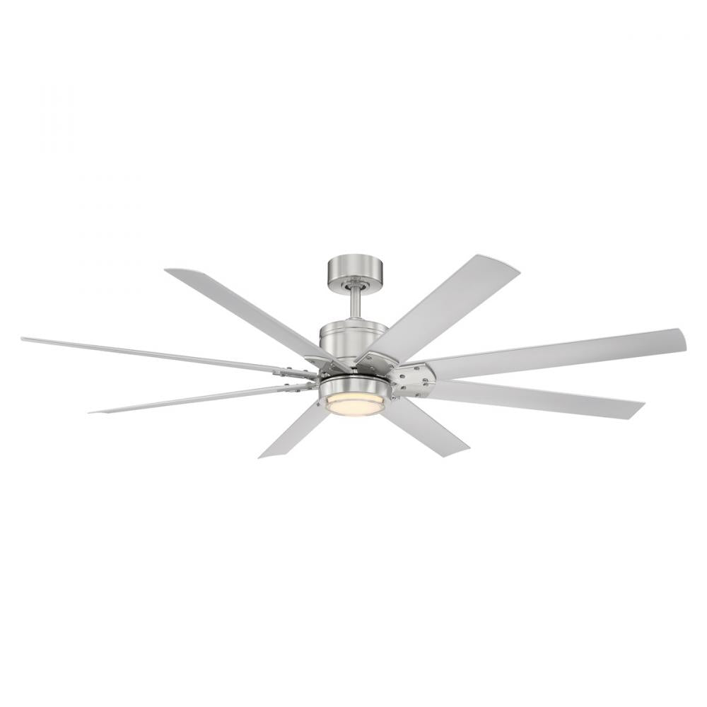 Modern Forms Fans | RENEGADE CEILING FAN 66IN 2700K Nickel|Combination Finishes|Silver | FR-W2001-66L27BNTT