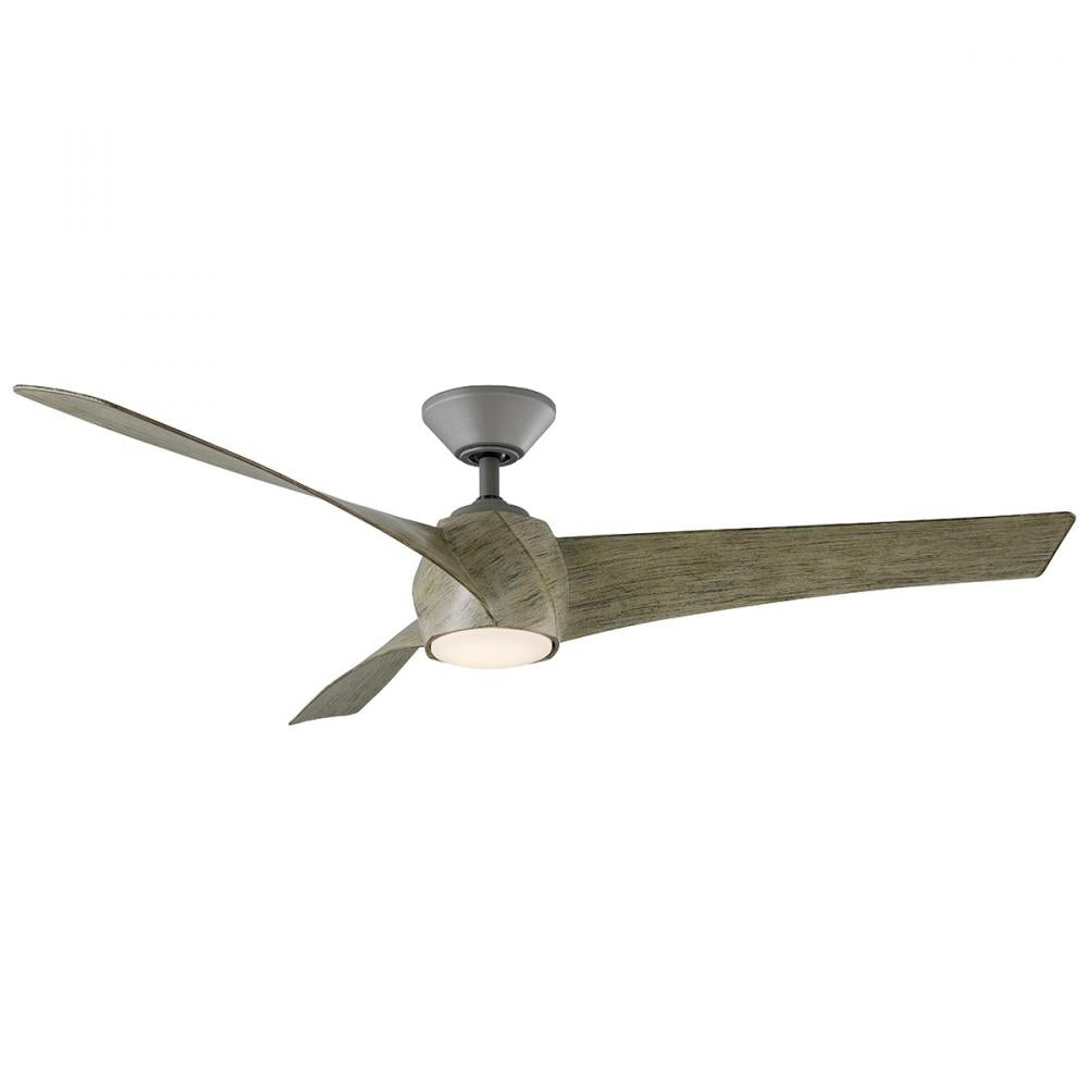 Modern Forms Fans | TWIRL CEILING FAN 58IN 3500K Black|Gray|Wood | FR-W2103-58L35GHWW