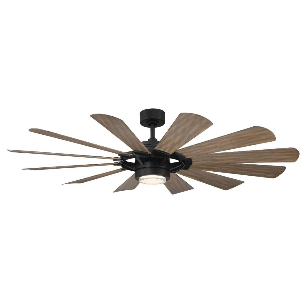 Modern Forms Fans | WYND MILL CEILING FAN 65IN Black|Combination Finishes|Wood | FR-W2201-65L-MB/BW
