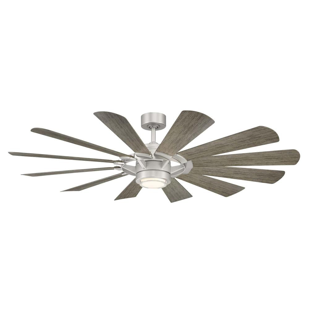 Modern Forms Fans | WYND MILL CEILING FAN 65IN 3500K Wood|Steel | FR-W2201-65L35STWW