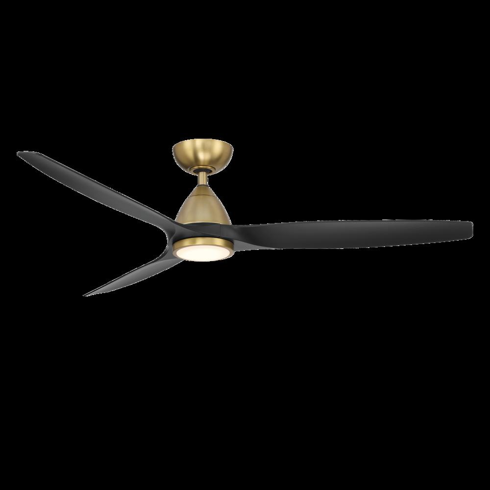 Modern Forms Fans | SKYLARK CEILING FAN 62IN 3-BLADE Black|Brass | FR-W2202-62L-SB/MB