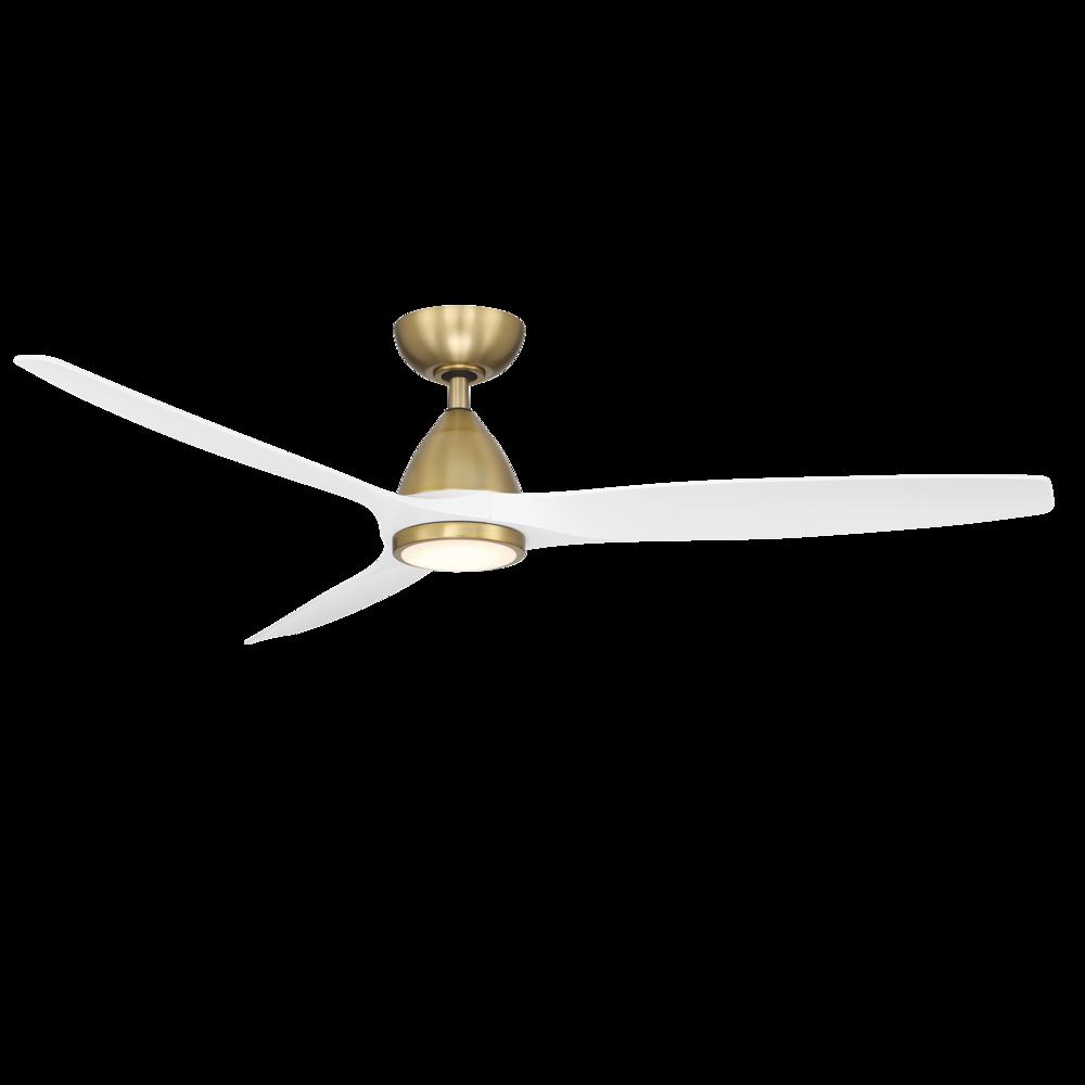 Modern Forms Fans | SKYLARK CEILING FAN 62IN 3-BLADE Brass|White | FR-W2202-62L-SB/MW