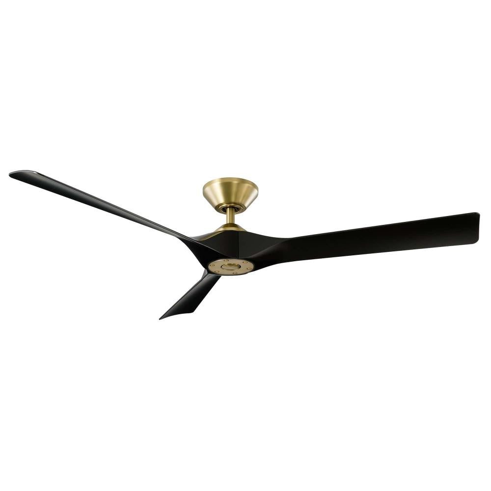 Modern Forms Fans | TORQUE CEILING FAN 58IN Black|Brass | FR-W2204-58-SB/MB