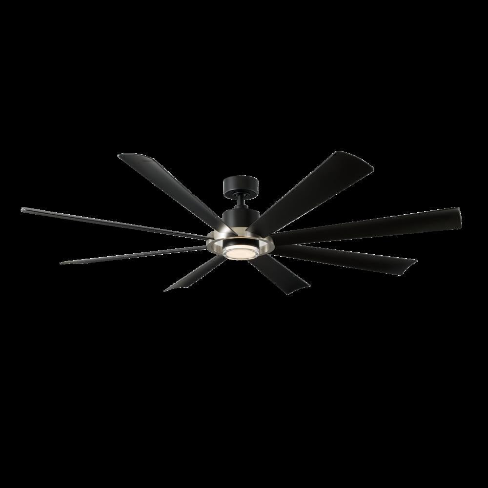 Modern Forms Fans | AURA CEILING FAN 72IN 2700K Black|Nickel|Combination Finishes | FR-W2303-72L27BNMB