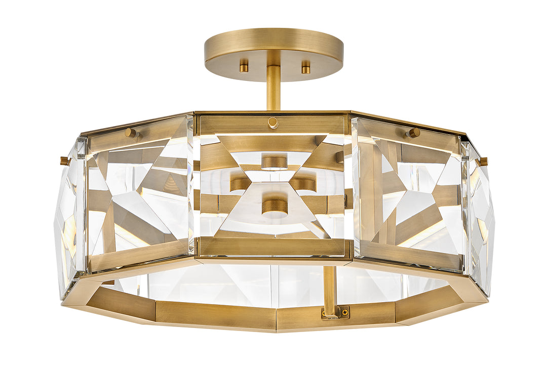 Fredrick Ramond Jolie Semi-Flush Mount Medium LED Convertible Semi-flush Mount Heritage Brass FR30103HBR