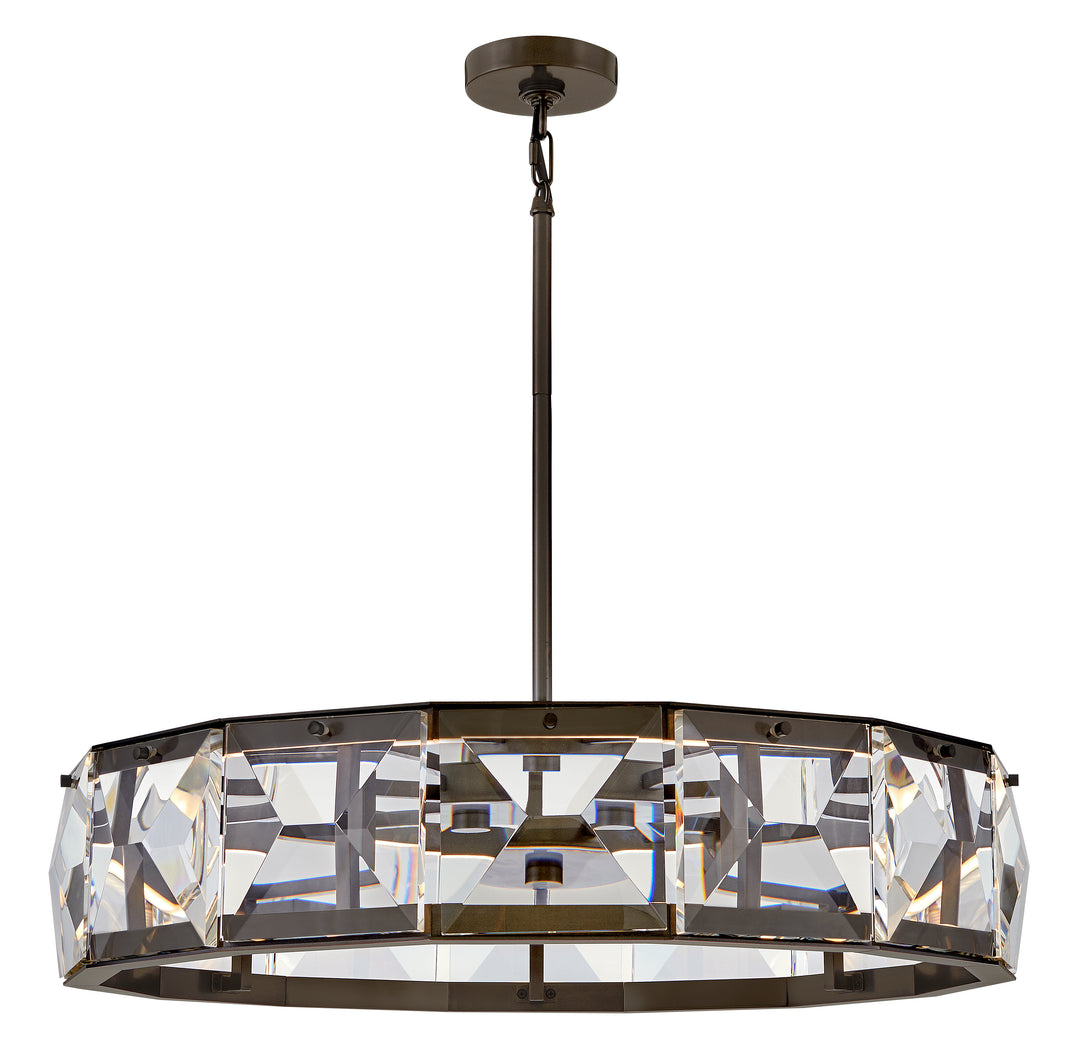 Fredrick Ramond Jolie Chandelier Medium LED Drum Chandelier Black Oxide FR30105BX