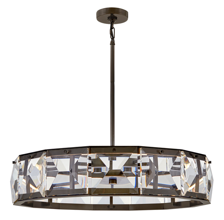 Fredrick Ramond Jolie Chandelier Medium LED Drum Chandelier Black Oxide FR30105BX