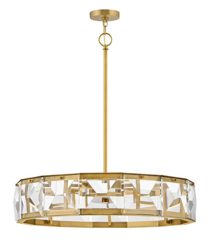 Fredrick Ramond Jolie Chandelier Medium LED Drum Chandelier Heritage Brass FR30105HBR