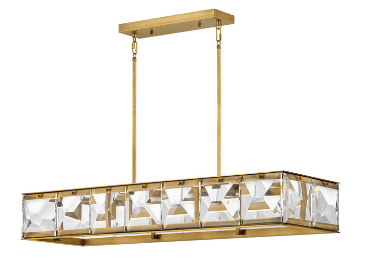 Fredrick Ramond Jolie Linear Chandelier Medium LED Linear Heritage Brass FR30106HBR