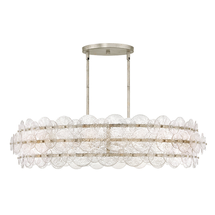 Fredrick Ramond Rene Chandelier Large Drum Chandelier Glacial FR30124GG