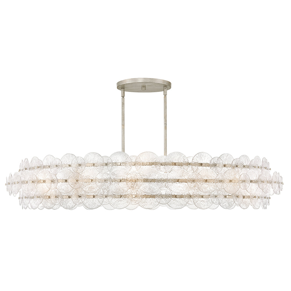 Fredrick Ramond Rene Chandelier Extra Large Drum Chandelier Glacial FR30125GG