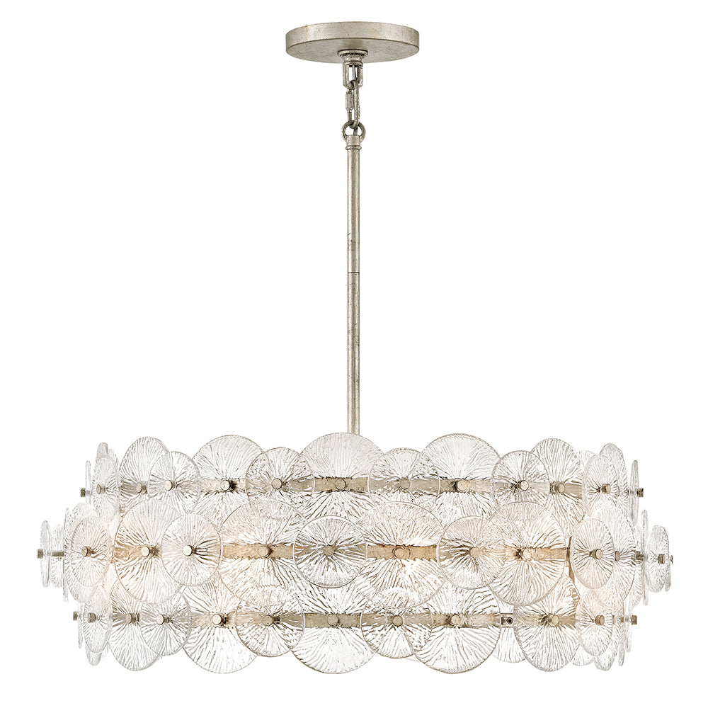 Fredrick Ramond Rene Chandelier Medium Drum Chandelier Glacial FR30126GG