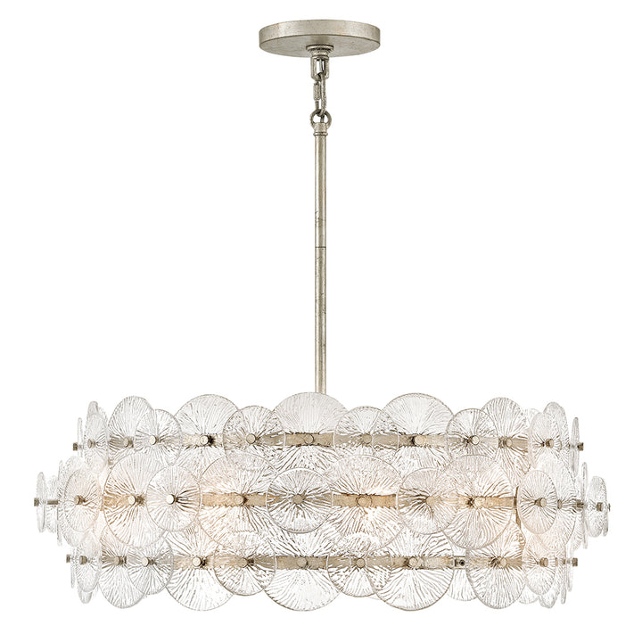 Fredrick Ramond Rene Chandelier Medium Drum Chandelier Glacial FR30126GG
