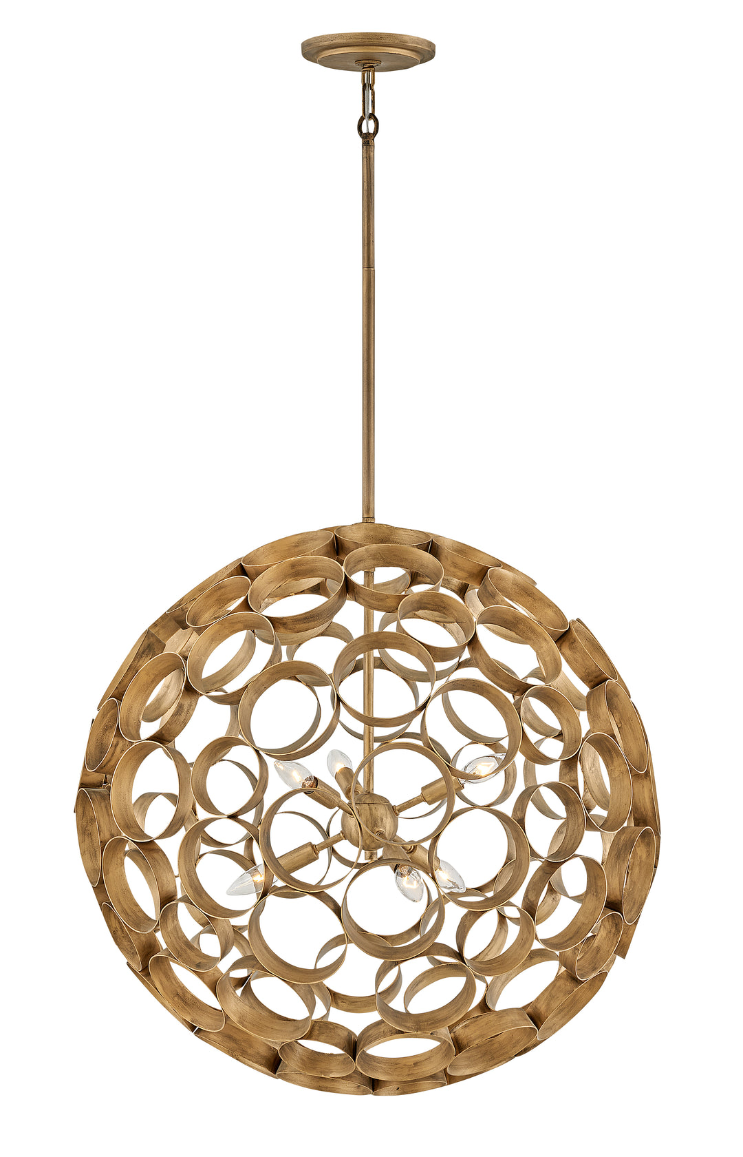 Fredrick Ramond Centric Chandelier Medium Orb Chandelier Burnished Gold FR30146BNG