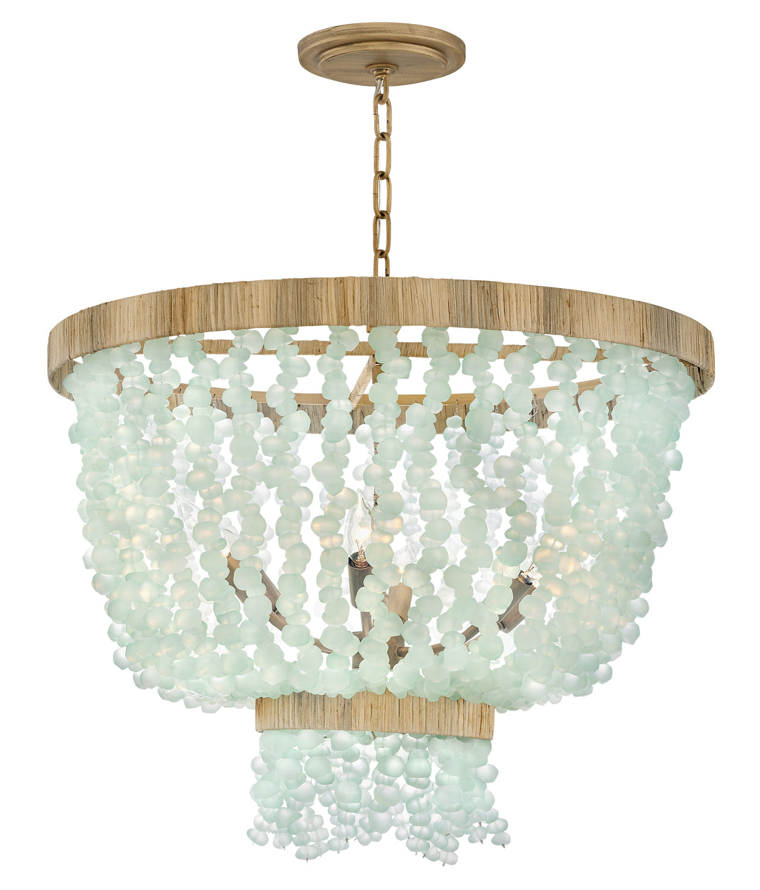 Fredrick Ramond Dune Chandelier Medium Single Tier Chandelier Burnished Gold FR30206BNG-BG