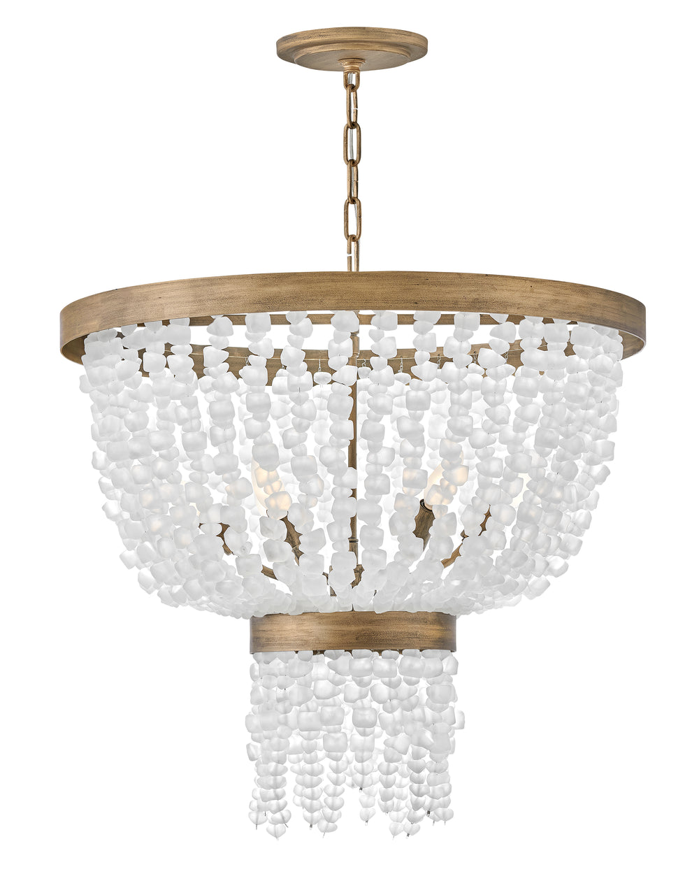 Fredrick Ramond Dune Chandelier Medium Single Tier Chandelier Burnished Gold FR30206BNG