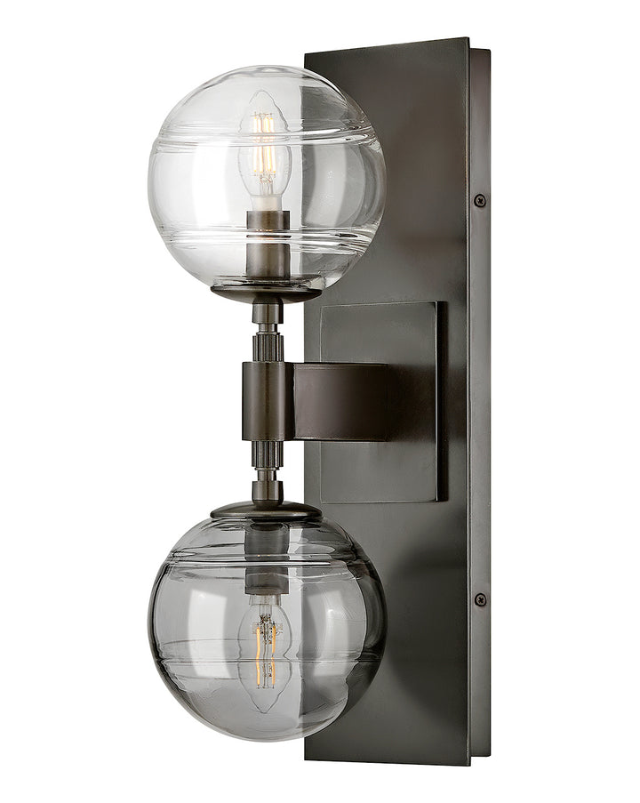 Fredrick Ramond Oberon Wall Sconce Medium Two Light Sconce Black Oxide FR30502BX