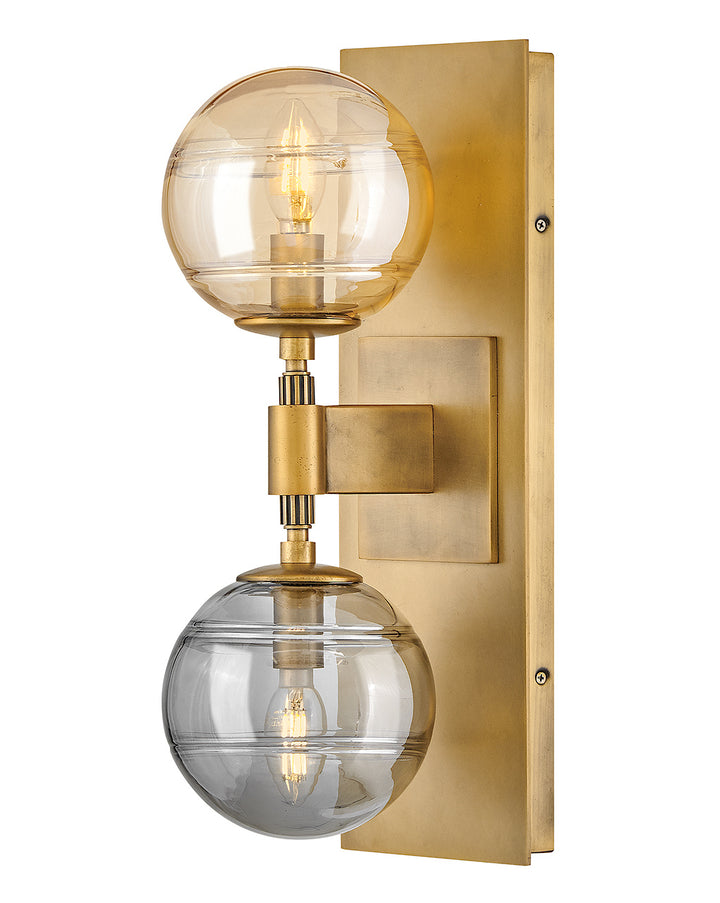 Fredrick Ramond Oberon Wall Sconce Medium Two Light Sconce Heritage Brass FR30502HBR