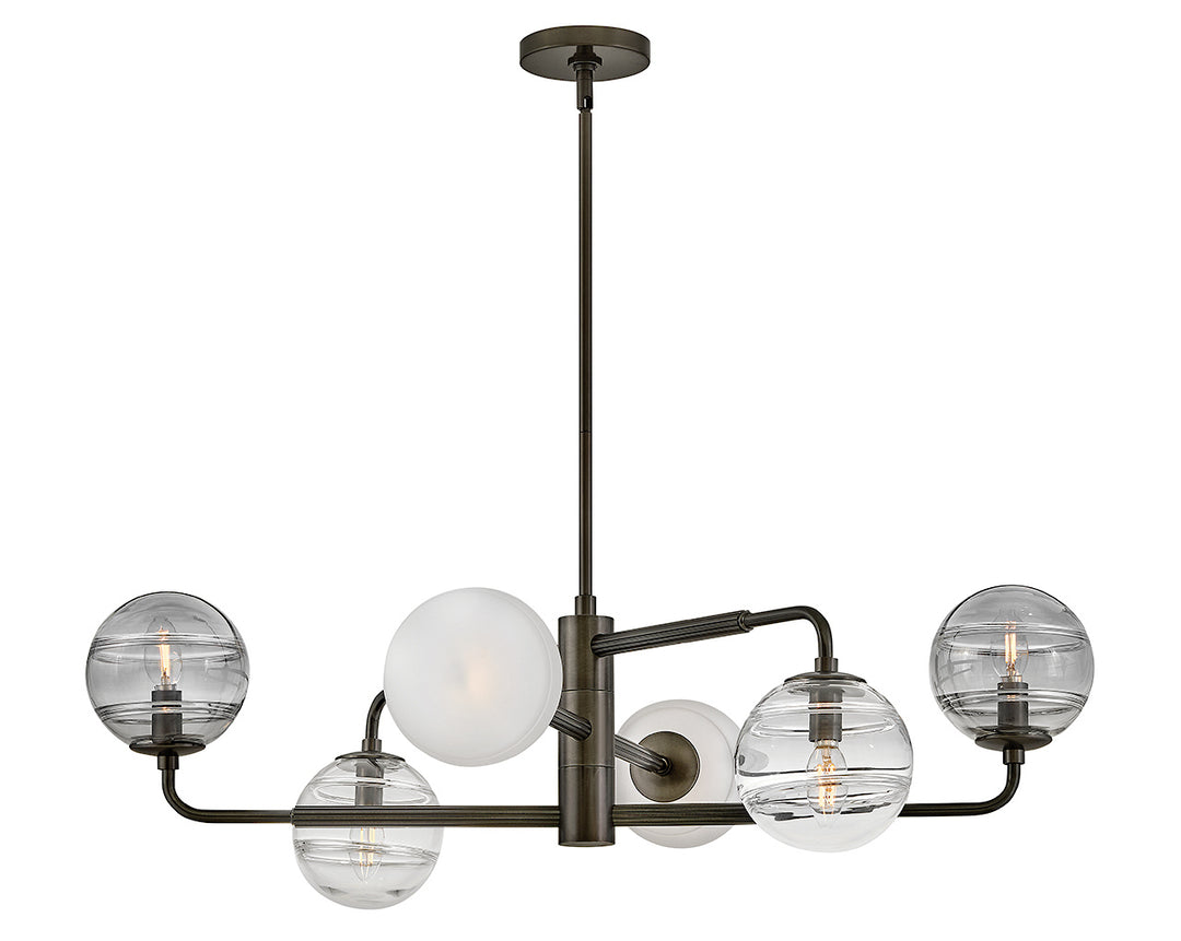 Fredrick Ramond Oberon Chandelier Large Adjustable Single Tier Chandelier Black Oxide FR30506BX